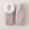 Warme gefütterte Slipper-Socken für Damen mit Noppen für den Schlaf und als Hauskleidung für drinnen