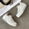 Leisure sports little white shoes women's 2025 autumn new leather lightweight breathable comfortable Forrest Gump shoes flat-bottomed German training
