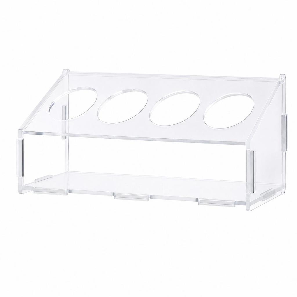 Acrylic Quail Feeding Station Compact Dispenser Sturdy