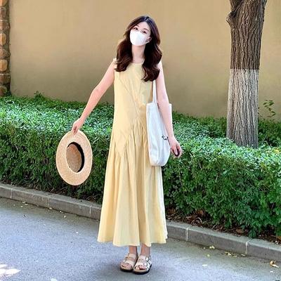 Summer Niche Waist Temperament Vest Dress Women's Clothing Loose Lazy Dopamine Sweet Age-reducing A-word Skirt