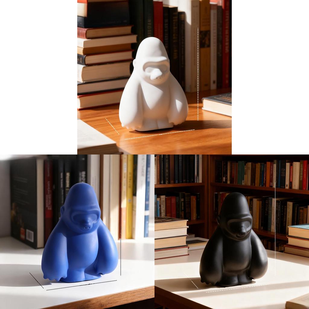 Modern Art Gorilla Figurine For Home Decor And Childrens Room Display