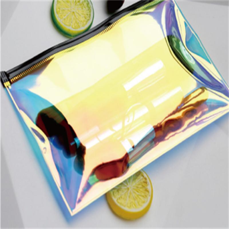 1 Pc PVC Transparent Makeup Bag Cosmetic Bag for Women Girl Clear Waterproof Zipper Beauty Case Travel Toiletry Bags