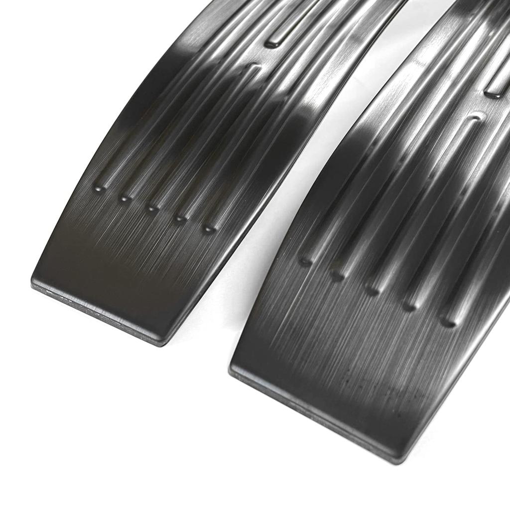 CGP Front Wing Protector Fender Stainless Black Hairline for Early and Late Models of the Hijet Truck Scuff Plates of Cover, 2-Piece Steel, Finish,