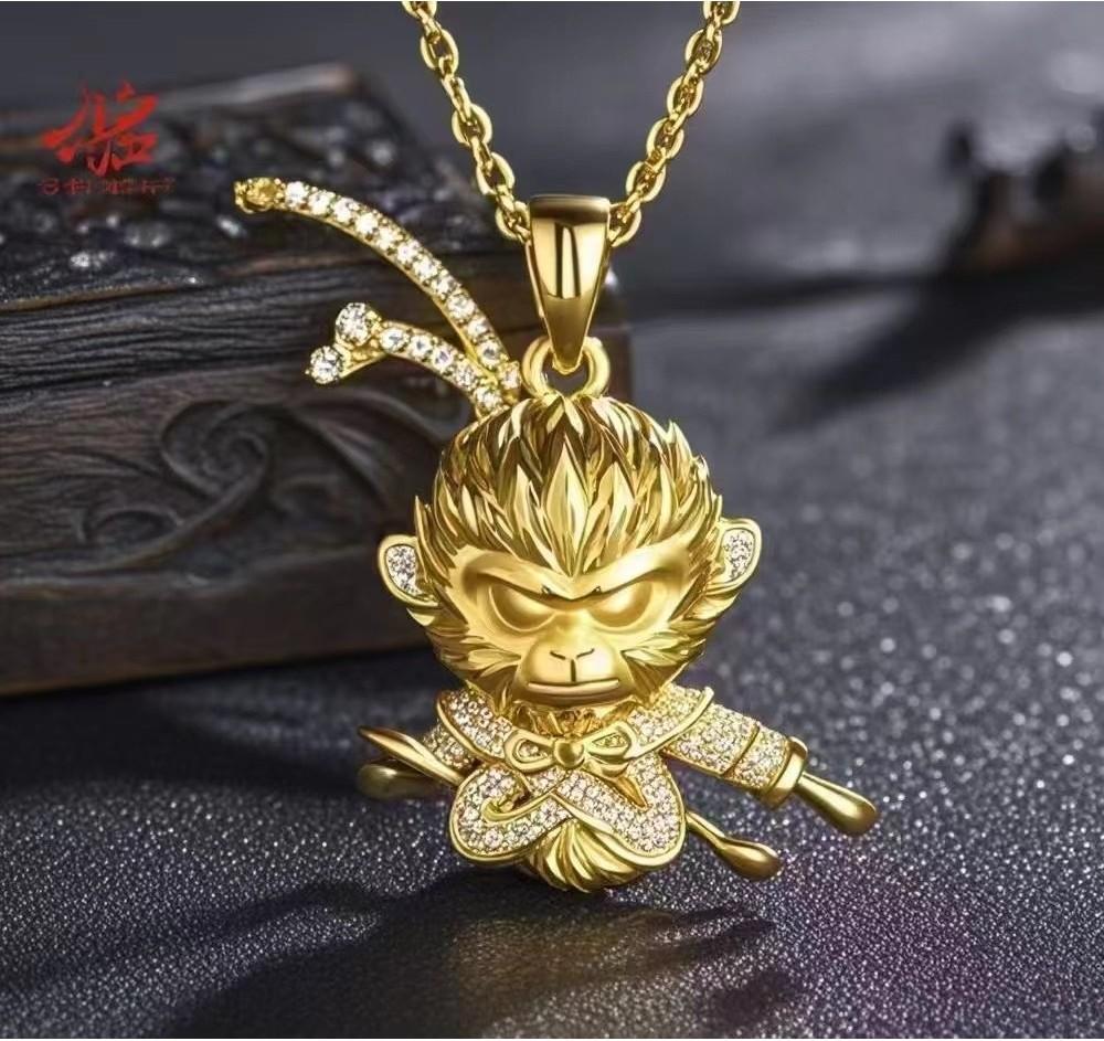 Myth Wukong Black Pendant Necklace Jewelry Accessories Game Gift Peripheral