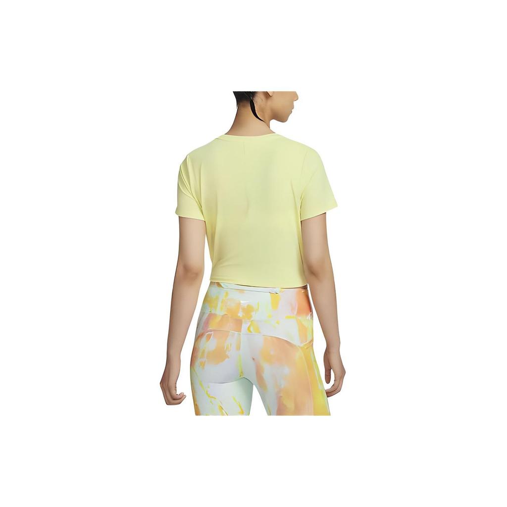 Nike Dri-FIT One Luxe Solid Color Crew Neck Short Sleeve T-Shirt Women tops Bright-Green DD4922-331