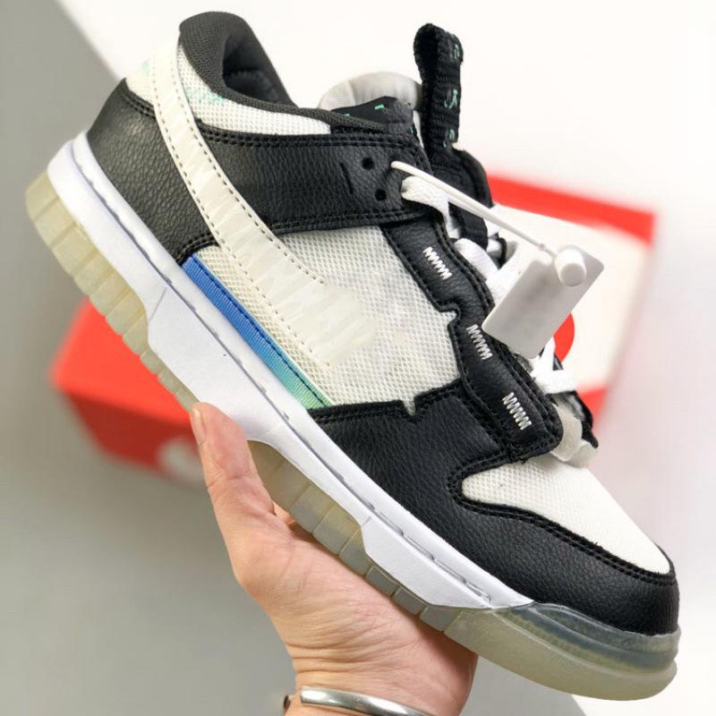 Unisex Retro Dunk Sneakers - Leather Mesh Patchwork, Lightweight Casual Sports Shoes