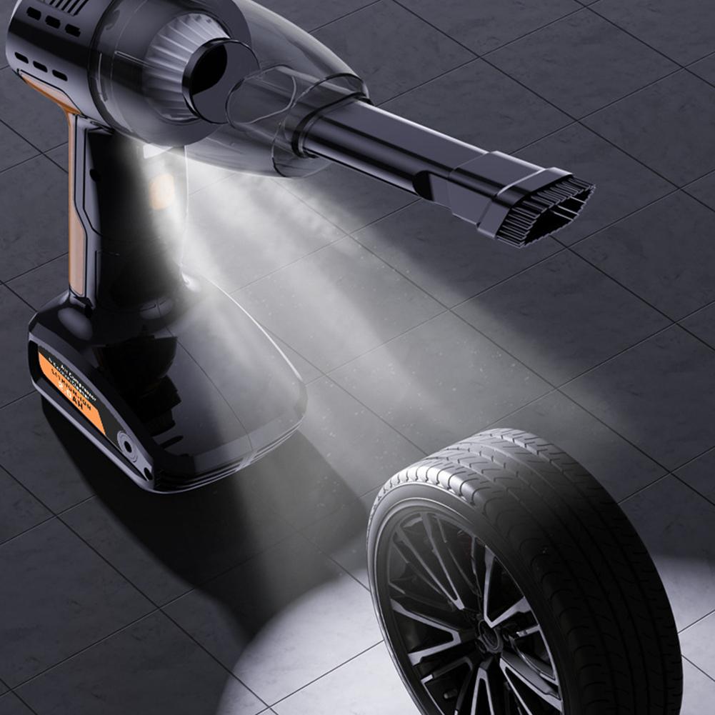 Car Vacuum Cleaner Cordless Tyre Inflator LED 9000Pa Dual-Purpose Wireless Handheld Mini Blower Air Blower Duster for Car