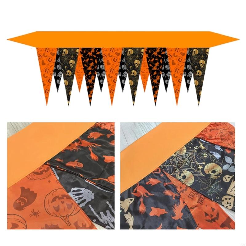 Halloween Decoration Fireplaces Hanging Banners Skull Spiderweb Fireplaces Scarf Cover Garland Festive Party Supplies