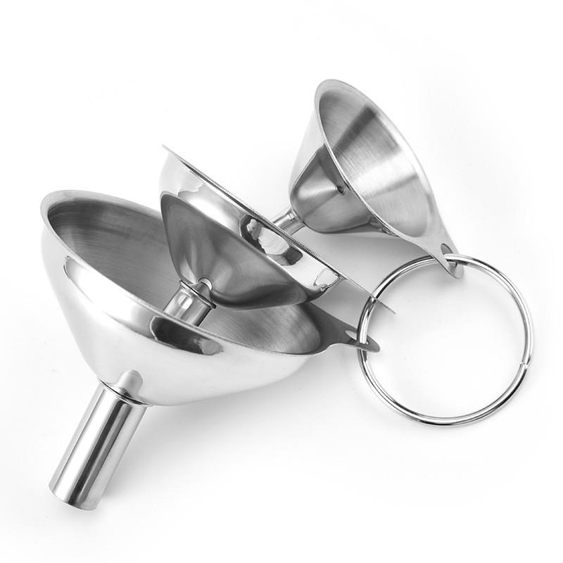

Набор из 3 воронок из нержавеющей стали для домашнего использования, с узким носиком для дозирования жидкости, для кухни