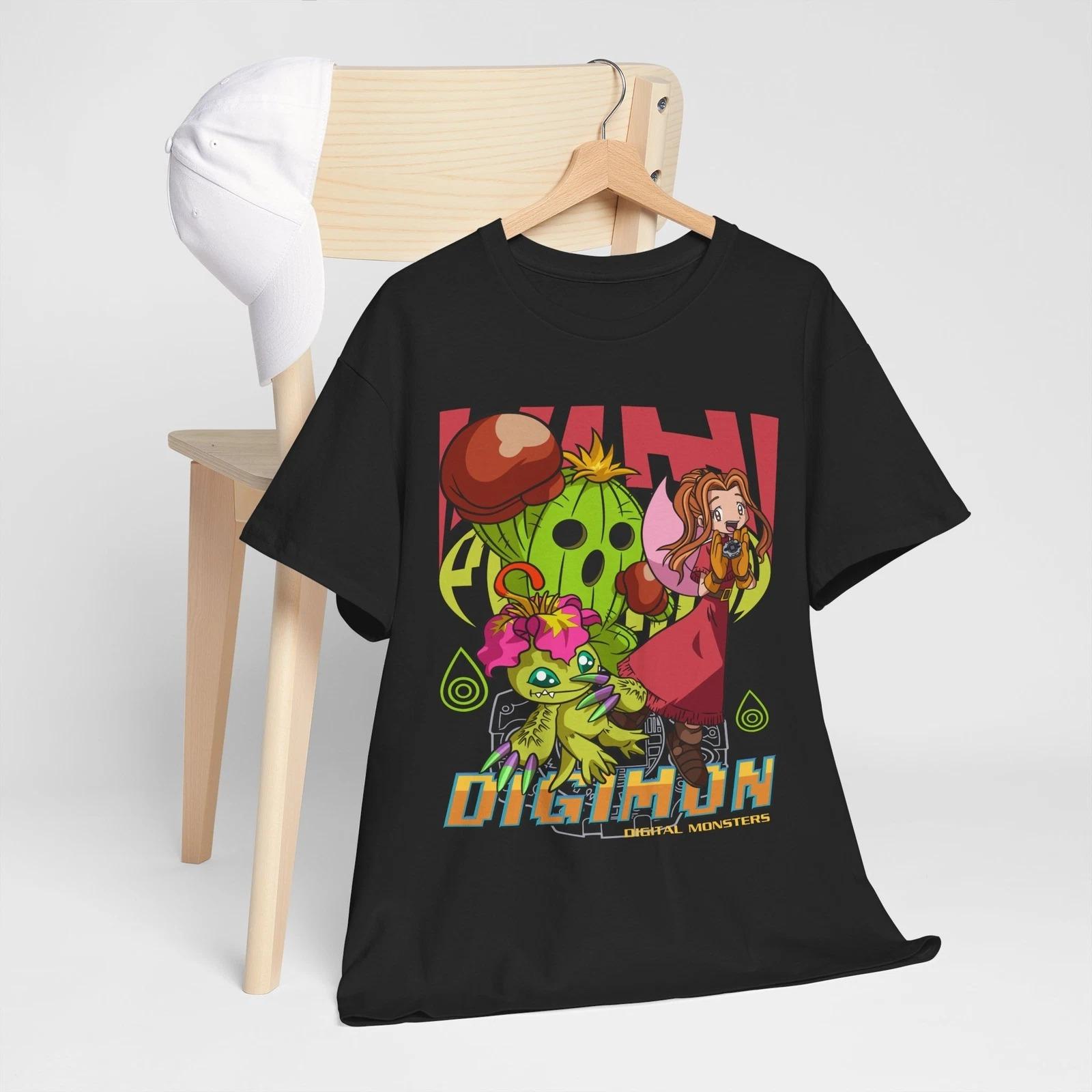 

2026 Summer Digimon Adventure Anime Mimi TachikawaPalmon Loose Shortsleeved Pure Cotton Childrens Tshirt Tide Unisex Y2k S