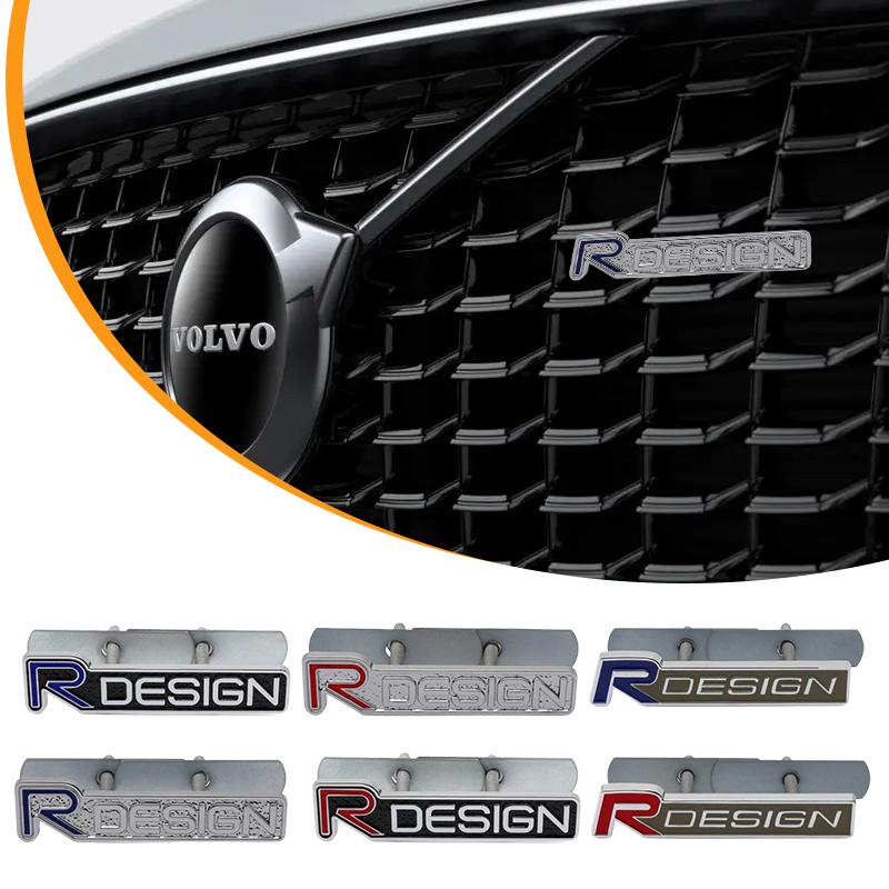 3D Metal Badge Car Front Grille Badge Body Trunk Decoration Accessories For Volvo Rdesign V40 V50 S40 S80 XC60 S90 XC90 S60 V90