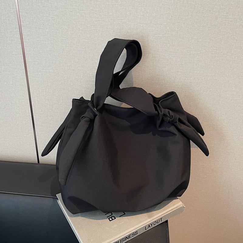 Japanese Literature and Art College Students Class Tote Bag Women's Pleated Simple and Versatile Casual Shoulder Bag Handbag