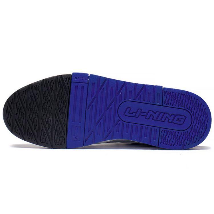 Li Ning 001 BTC SP Fabric Synthetic Leather Non-Slip Shock Absorbing Wear-Resistant Low-Top Skate Shoes Men sneakers White Blue AZGS091-1