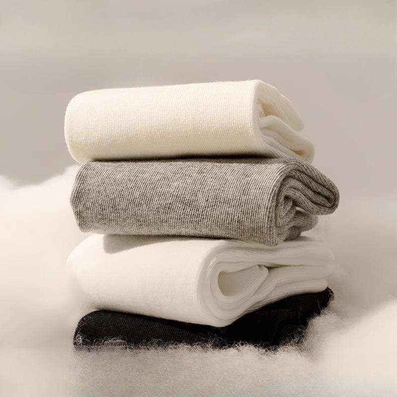 Pure Cotton Women's Sweat-absorbing Women's Socks, Postpartum Socks, White Pile Socks, Summer Thin Women's Socks