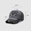 Washed Cotton Bull Head Embroidered Baseball Cap Hip Hop Adjustable Sun Hat Sunscreen Distressed Peaked Cap For Man Women Unisex
