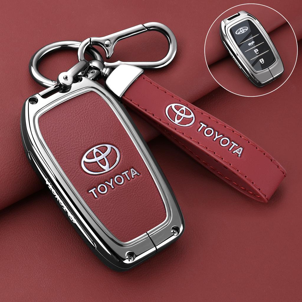Car Key Case Fob Cover Holder Shell for Toyota CHR Hilux Fortuner Land Cruiser 200 Camry Corolla Crown RAV4 Highland Accessories