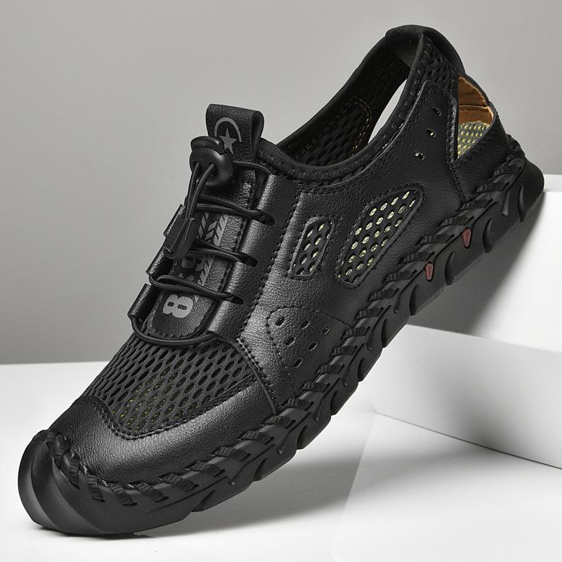Mesh Shoes Men's 2025 Summer Soft Sole Non-slip Breathable Casual One Pedal Summer Men's Shoes Hole Shoes Sandals Comfortable