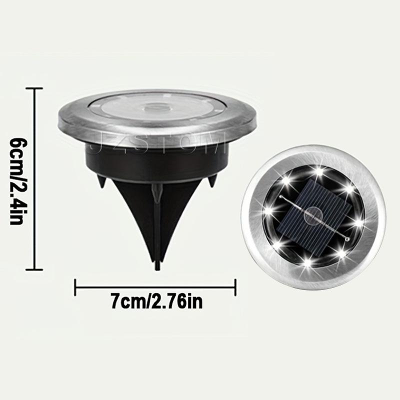 Solar underground light, outdoor waterproof LED ground plug lawn light, garden villa decoration courtyard light