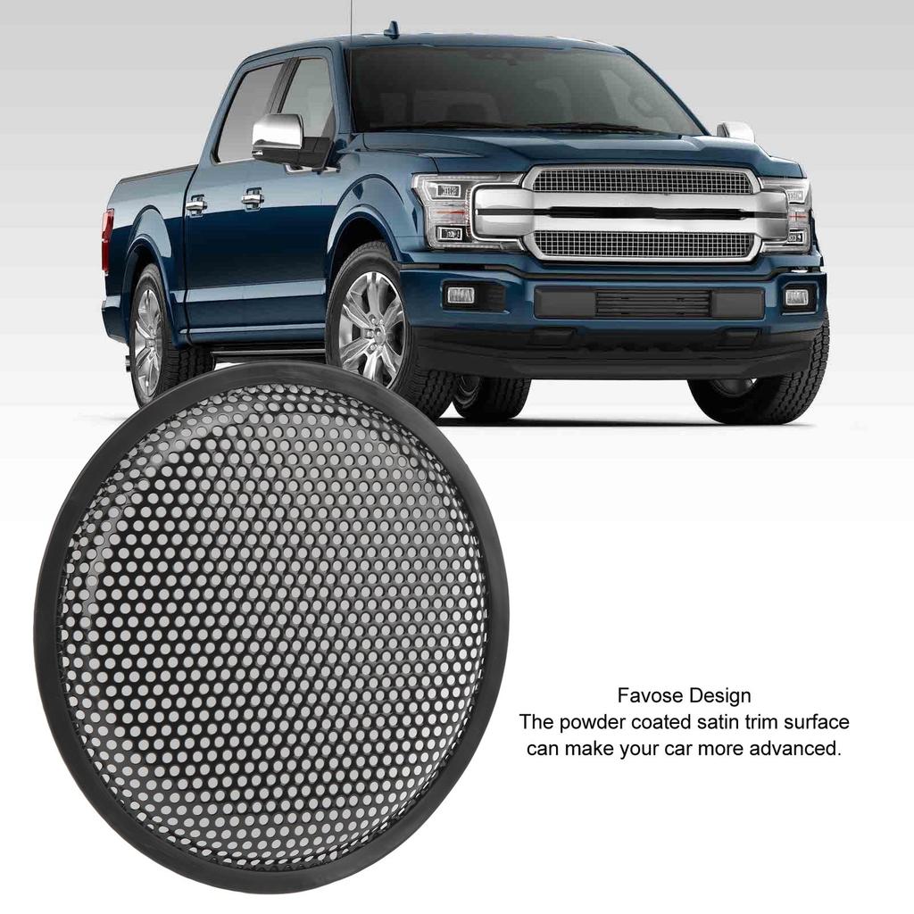 2Pcs Speaker Grill Cover 8 Inch Car RV Black Metal Iron Subwoofer Mesh Grill Cover