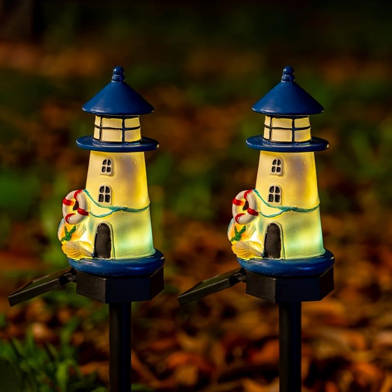 Solar Lights Sea Lighthouse Outdoor Lights Solar Garden Lights Lawn Lights For Patio Garden Path Lawn Holiday Decoration