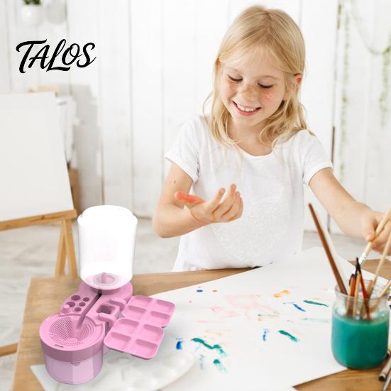 Multi-functional Paint Brush Tool 6 in 1 Cleaner Artists Teachers Kids Rinser Holder Palette Water Circulation Portable Painting ABS Plastic