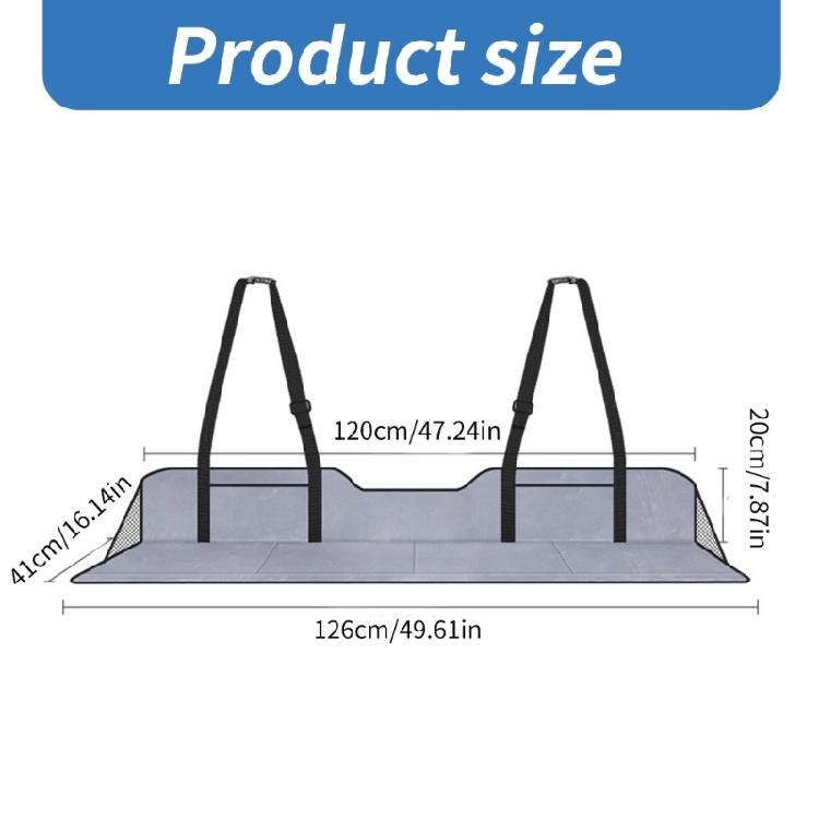 Portable Backseat Sleeping Pad Foldable Car Mattress with Side Mesh, Storage Bag for Beach, Fishing Camping Long Drives