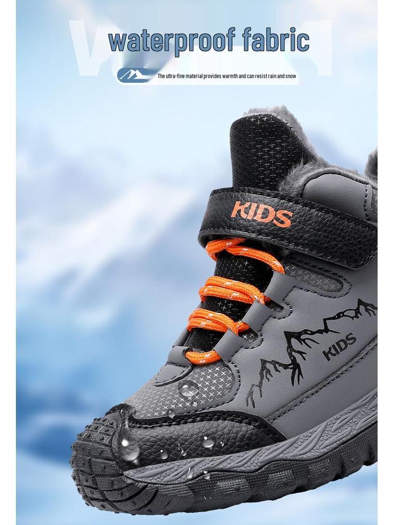 Outdoor Hiking Shoes for Older Children, Boys' Snow Boots, and Children's Cotton Shoes