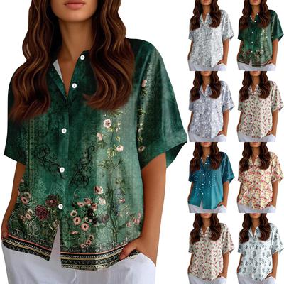 Womens Button Down Shirts Linen Button Down Shirts Half Sleeve Shirts For Women Half Sleeve Tops For Women