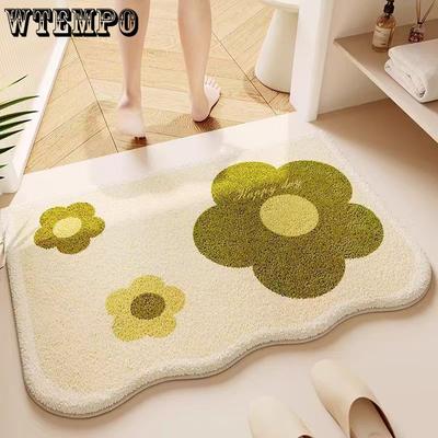 Rutschfeste Bodenmatte Unregelmäßiger Teppich für Haushalt Badezimmer Nass-Trocken-Trennung Bodenmatte für Badezimmer und Toilette