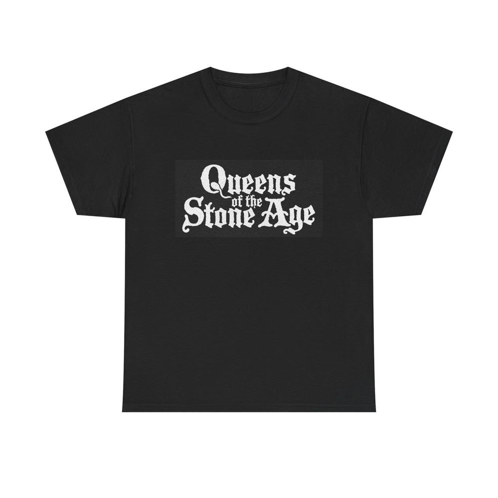 Queens Of The Stone Age Tshirt Retro Logo Merch Concert Unisex Heavy Cotton Tee Unisex T-Shirt L