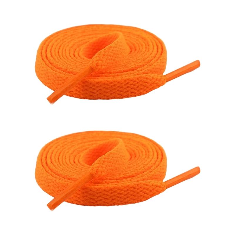 1 Pair Flat Sneaker Shoelaces 8mm Wide Polyester Replacement Multicolored Laces for Trainers and Casual Shoes Strings
