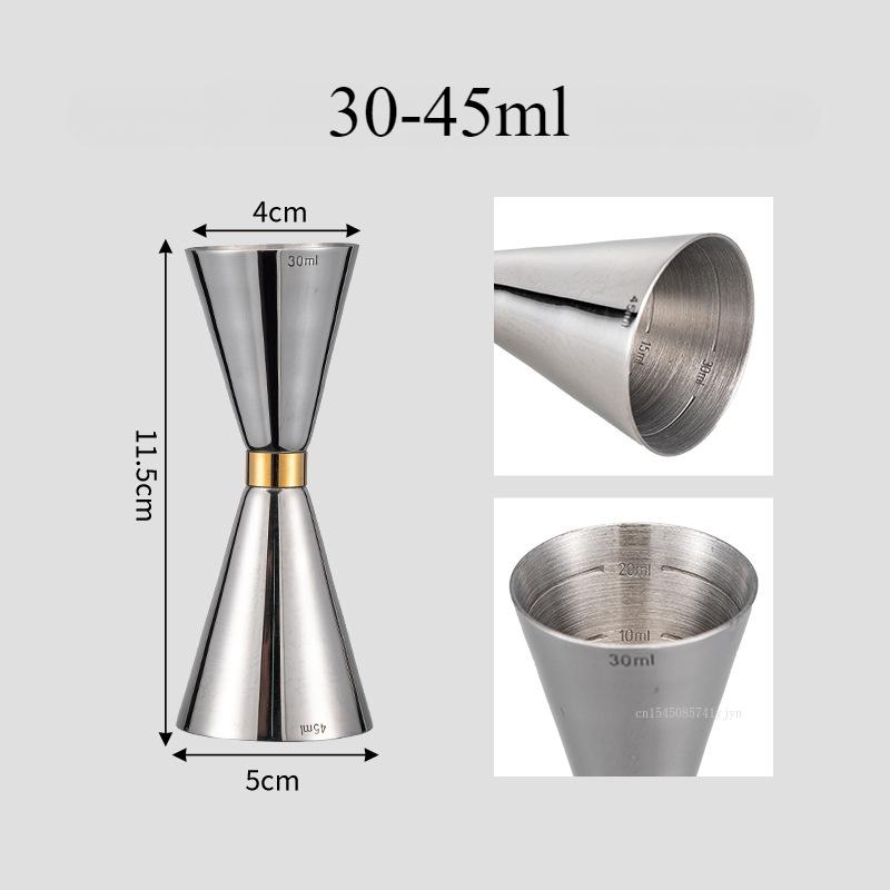 Double-head Stainless Steel Wine Glass with Graduated Cocktail Bar Measures Bar Tools Bar Bartending Tool Set  Mixer Portatil