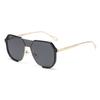 Fashion Double Bridge Large Frame Polygon Sunglasses
