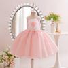 Baby Girl's 1st Birthday Princess Dress with 3D Flowers - Evening Gown & Costume