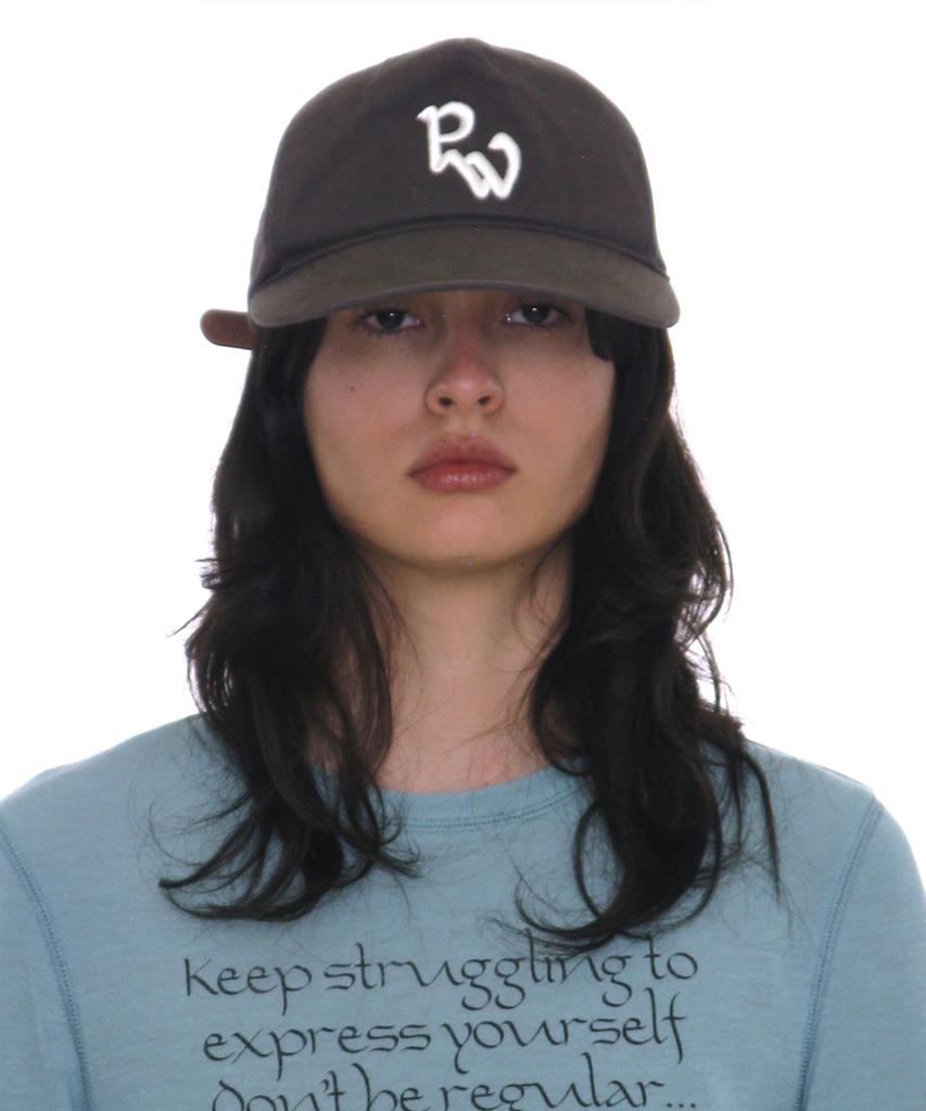 PARTIMENTO WOMEN Washed Pw Embroidered Grandad Cap_Charcoal