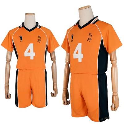 [HOLOUN] Karasuno High School Volleyball Club Uniform #4, Yu Nishinoya, Karasuno Cosplay Costume, Anime Costume, Event Halloween Costume