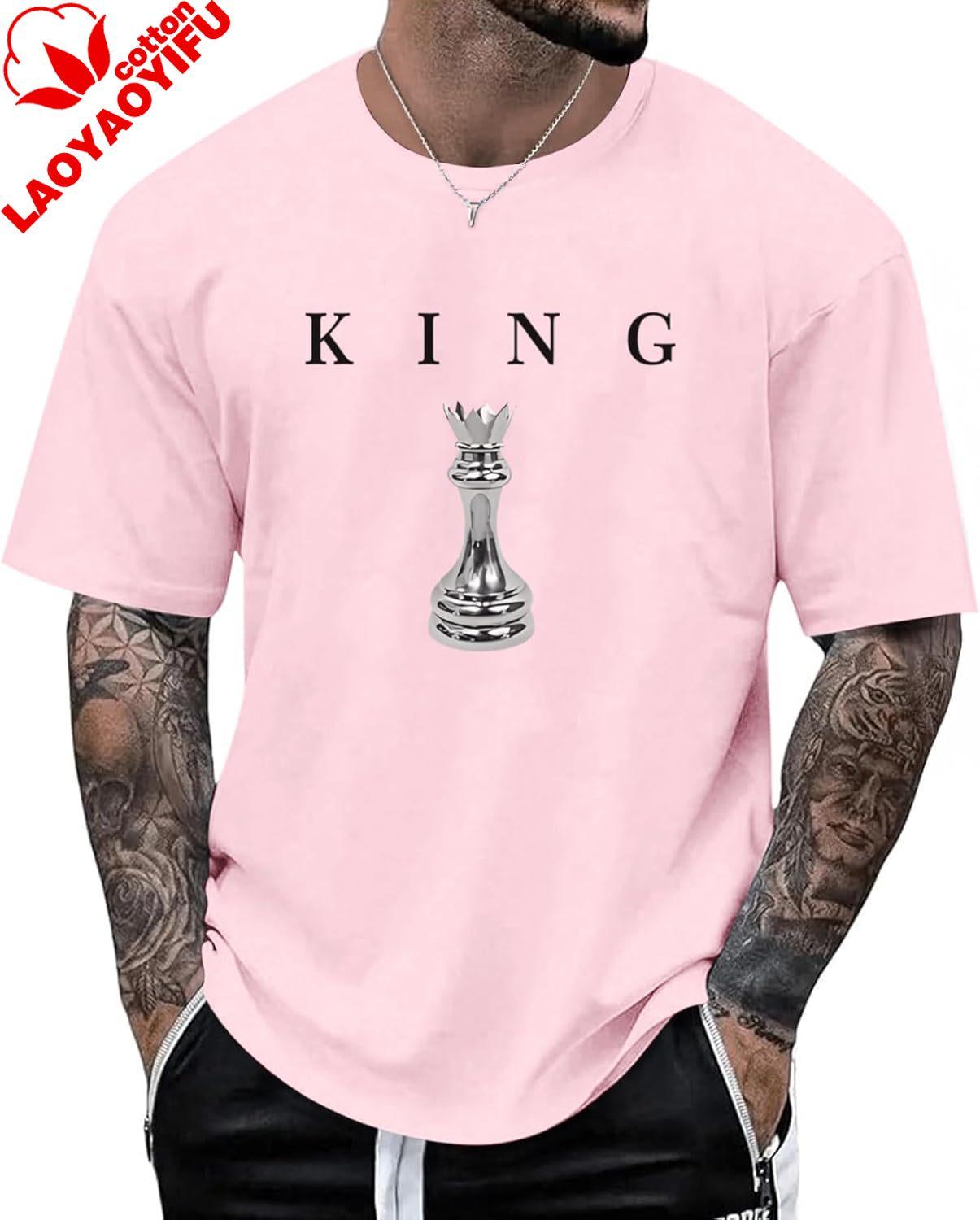 

Unisexs King Chess Shirt Graphic Tees Designer Printed T Shirts for Unisex Urban Letter TShirt Streetwear Vintage Plus Size Tops XS