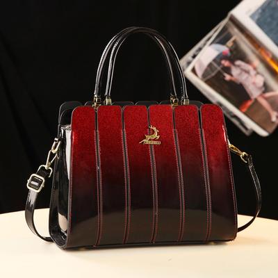 Elegante Damen-Umhängetasche aus Lackleder - Vielseitig für reife Mütter