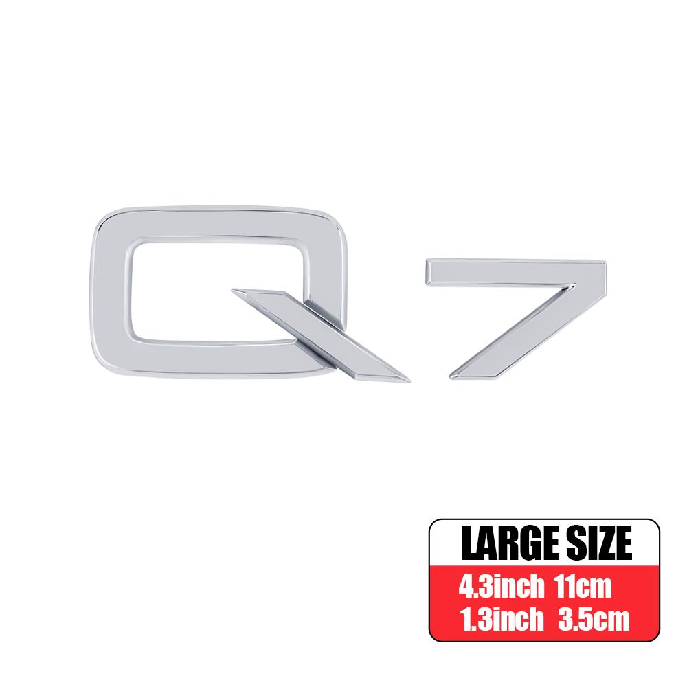 3D ABS Letters Emblem for Audi A3 A4 A5 A6 A7 A8 Q2 Q3 Q5 Q7 A4L A6L A8L Car Rear Trunk Badge Tail Logo Decoration Sticker Decal