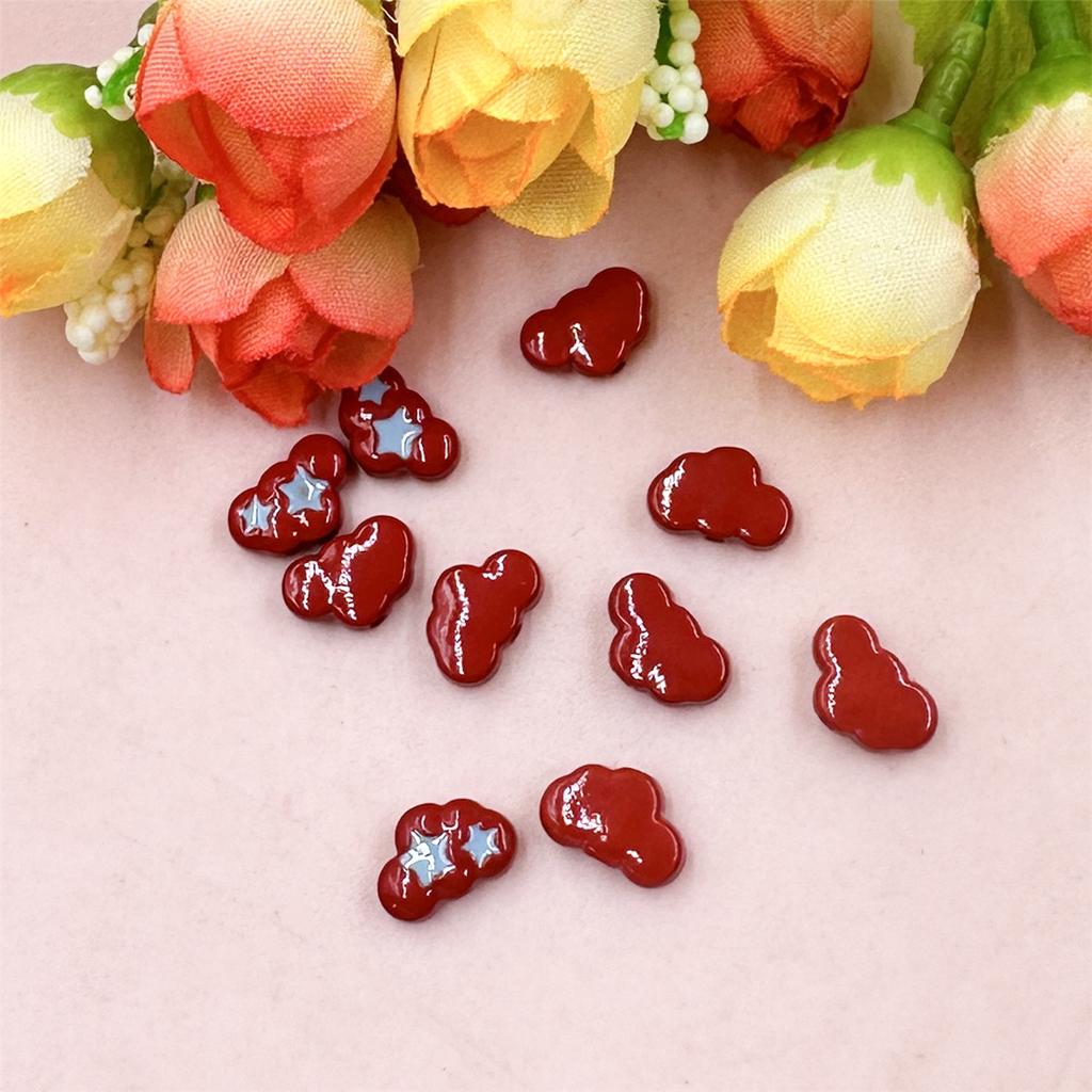 9.7*12.6mm Accessories Alloy Dripping Beaded Material Bracelet Necklace Cute Cloud Beads 10pcs Jewelry Making Fashion Accessories