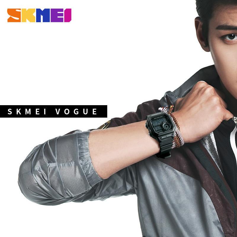 SKMEI Fashion Sports Watches Men Waterproof Countdown Digital Watch Outdoor Military Wristwatches