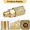 1Pcs Compressor Connector Tool Quick Coupler Tool Quick Release Air Line 1/4" NPT Coupling Adapter Hardening Steel Hose Fitting