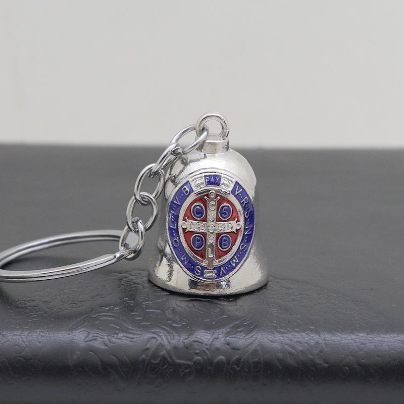 Retro Metal Jewelry Keychain with Bell Pendant - Car and Bag Decoration
