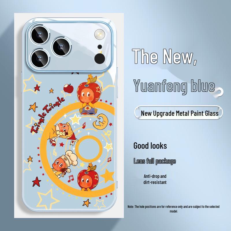

Apple Air 17 Pro Glass Case: Stylish, Cross-Border, Personalized, Compatible for iPhone Models 13-16, Couple Design. Apple 14 Pro Max