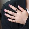 New fashionable personalized open turquoise 1-piece combination ring women's European and American joint ring tail ring set