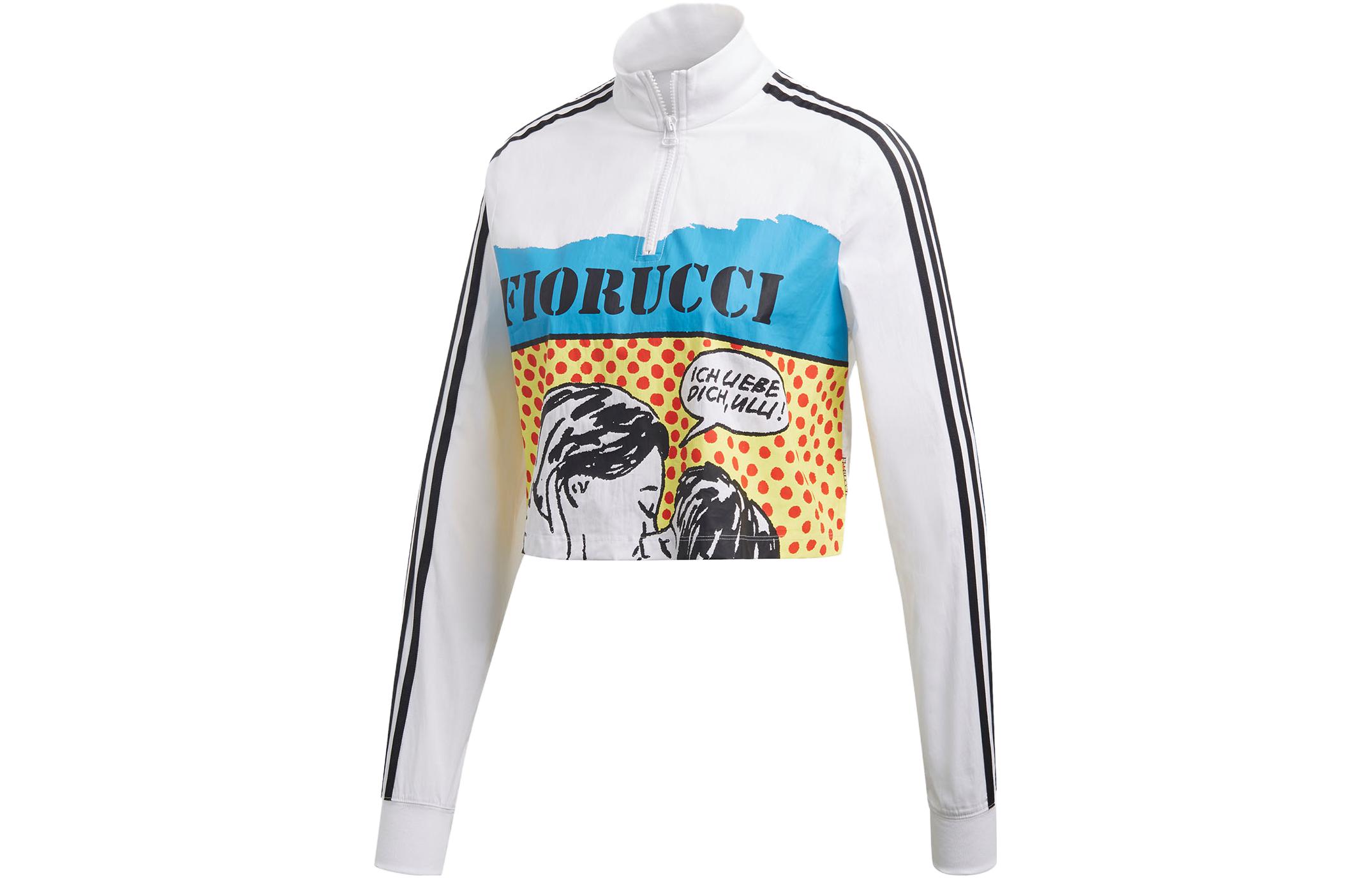 Adidas Originals X FIORUCCI Crop Tops Women s White Turtleneck Moderate FL4154 XS