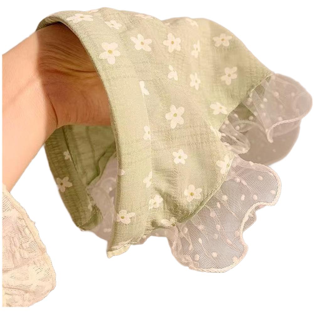 Delicate Lace Patterns Vintage Lace Hairband Plaid Triangle Scarf