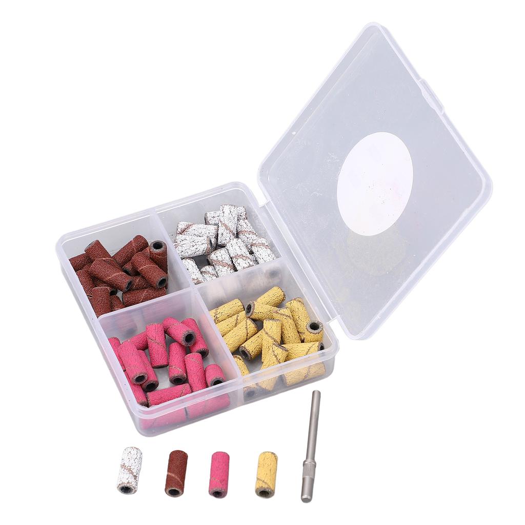 60ks čepičky na broušení nehtů na nehty Manikúra na odstranění mrtvé kůže Brusné pásky s trnem na vrtání nehtů