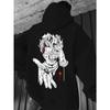 Men's Hunter X Hunter Anime Hoodie with Joker Logo Printed On the Back Gothic Street Style Autumn and Winter Pullover Sweatshirt