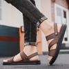 Fashion Comfortable Leather Men Summer Shoes Casual Comfortable Open Toe Sandals Simple Beach Footwear Male Men Shoe Fashion Men Sandals
